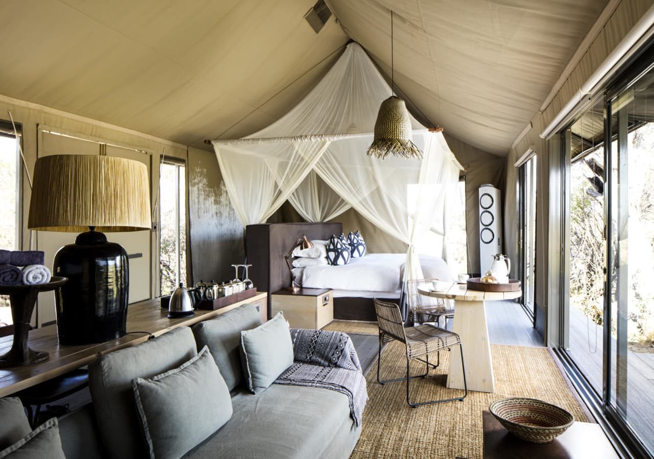 Kanga camp tent interior 1280